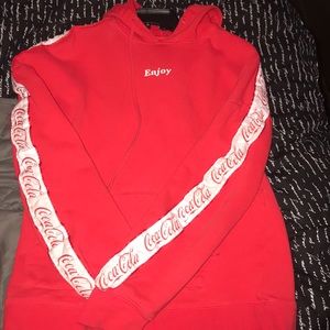 pacsun coca cola hoodie (red)